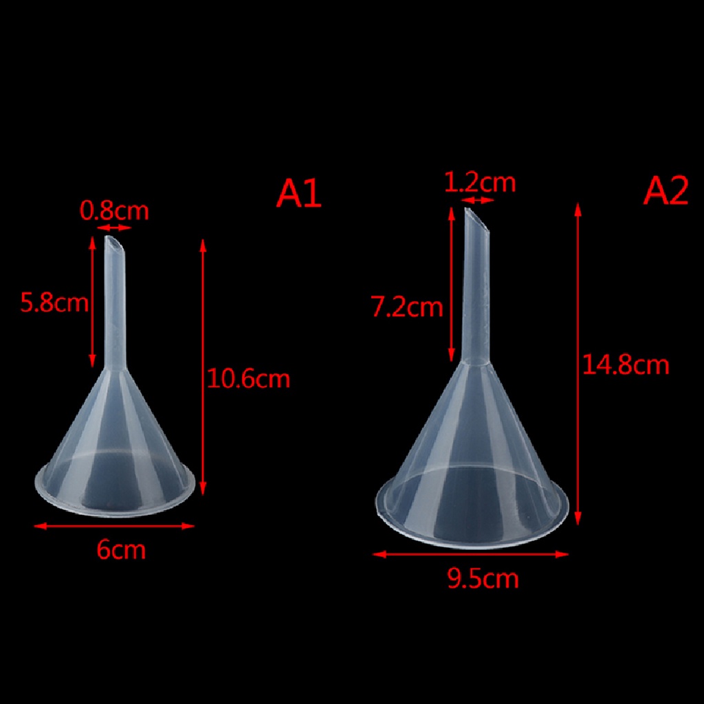 [HeavenDenotation] 60mm 90mm Mulut Dia Laboratorium Corong Filter Plastik Bening Putih HDV