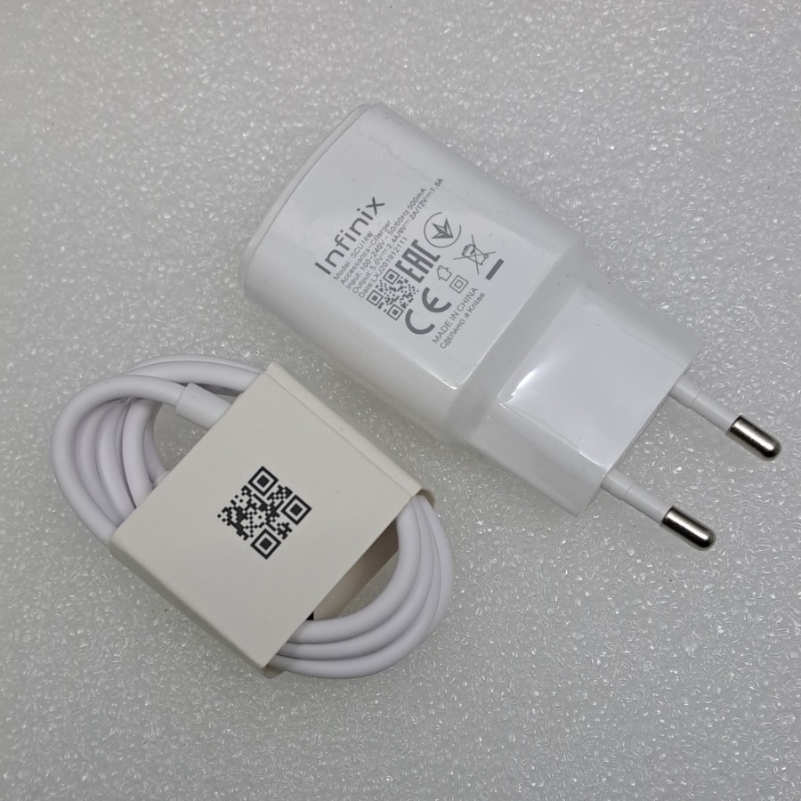 Travel Charger infinix 2.4A 18W Charger infinix smart 1 2 3 4 5 6 7 8 9 10 play max pro Cas Pengisi Daya Infinix Charger infinix Micro USB Fast Charging Original OEM 100% SC018W