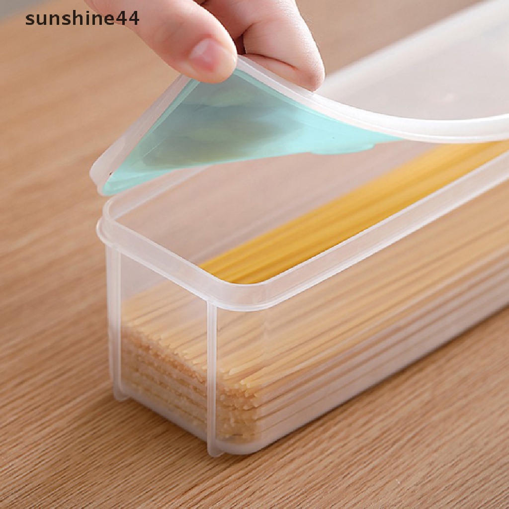 Sunshine 1Pc Rectangular Sealed Food Pasta Spaghetti Box Kotak Penyimpanan Kulkas ID