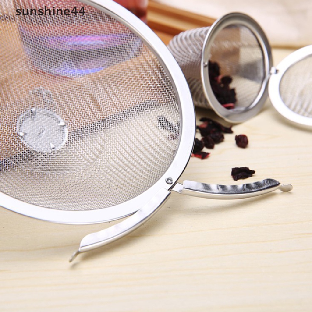 Sunshine Stainless Steel Tea Ball Seasoning Pot Saringan Teh Tea Ball Perlengkapan Peralatan Minum Teh ID