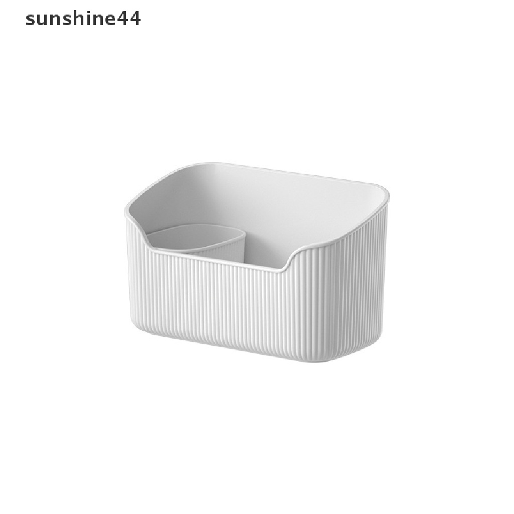 Sunshine Kotak Penyimpanan Kosmetik Desktop Toiletries Cotton Swab Container Organizer Case ID