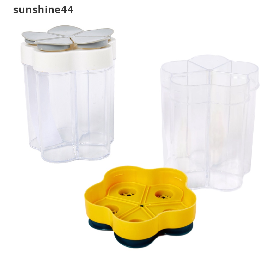 Sunshine Botol Bumbu 5in1 Transparan Sealed Spice Box al Flip Tutup Wadah Toples Bumbu Flap Anti Lembab ID