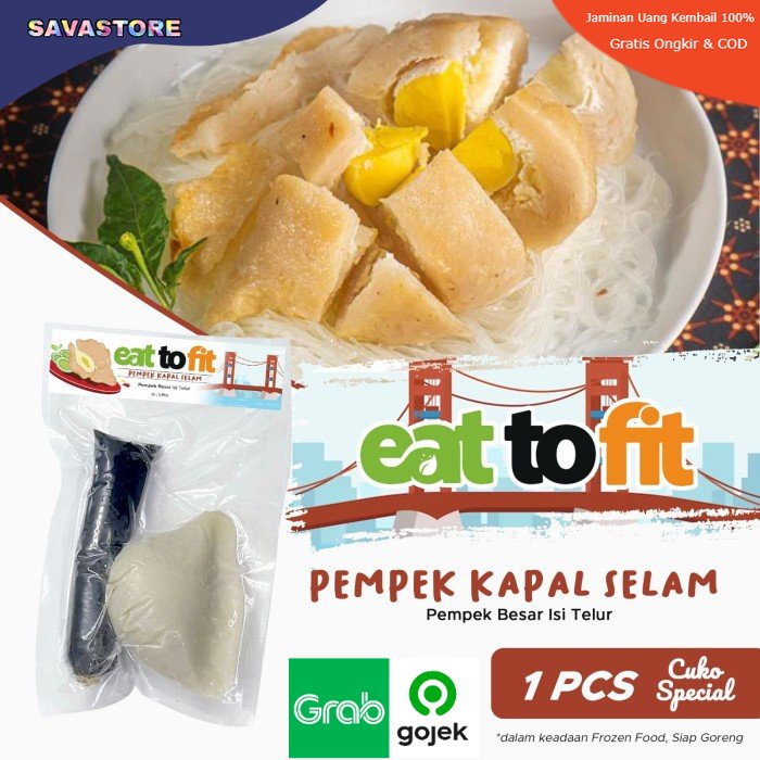 PEMPEK KAPAL SELAM PALEMBANG FROZEN FOOD EAT TO FIT