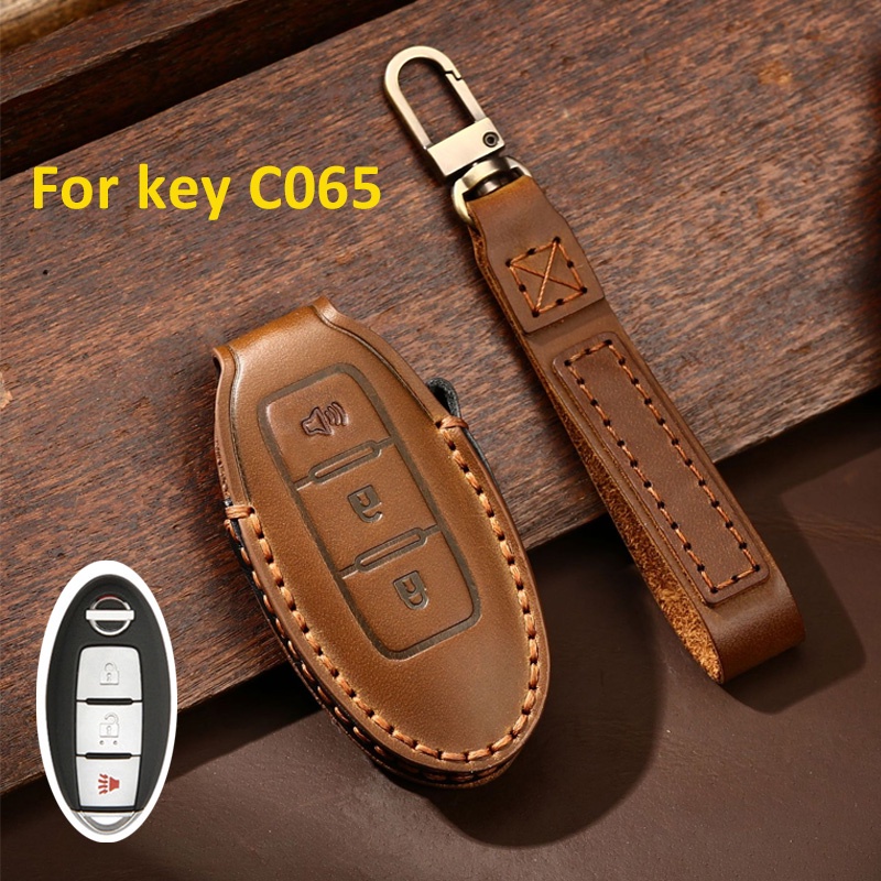 Kulit Case Kunci Mobil Key Fob Cover Keychain Untuk Nissan Qashqai Juke J10 J11 X-Trail T32 T31 Kicks Tiida Pathfinder Note Infini