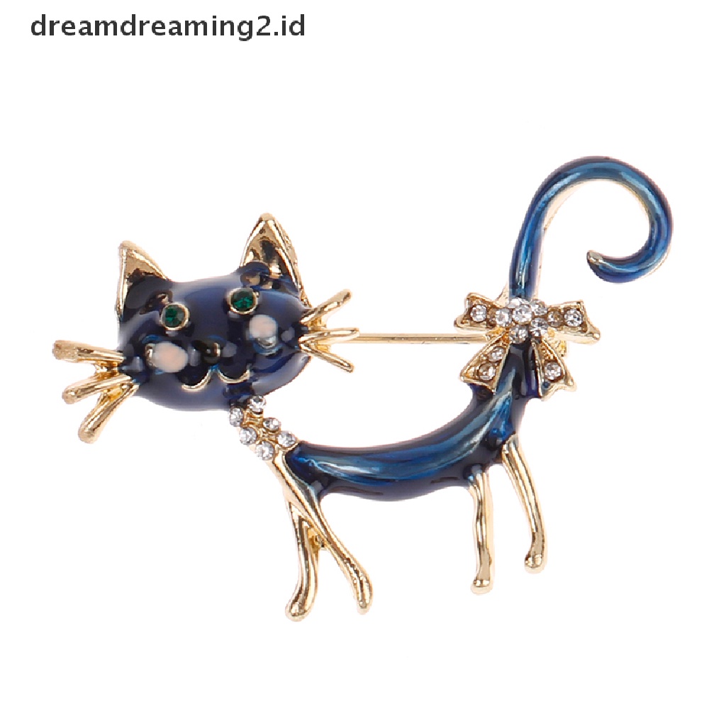 (hot) Kepribadian Kucing Biru Bros Gadis Wanita Kantor Kasual Bros Pin Hadiah//