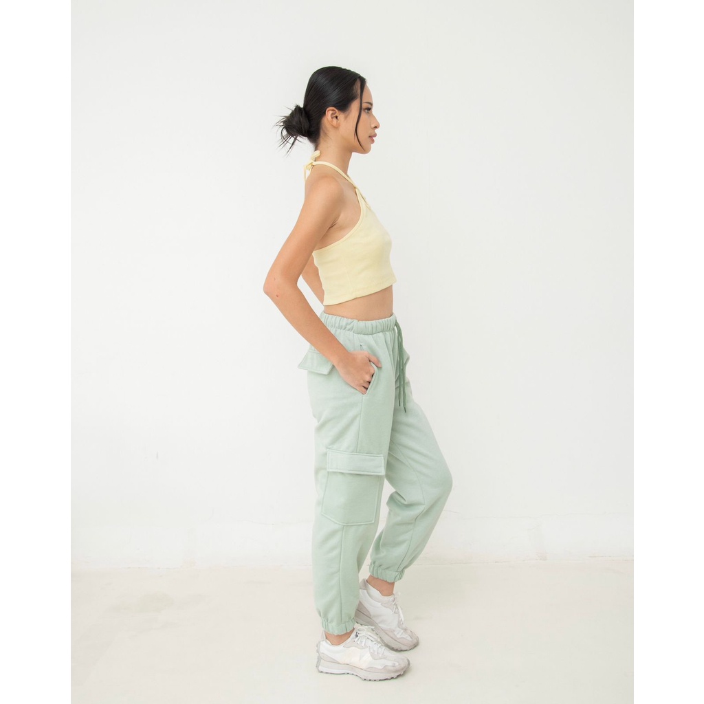 Aretha jogger cargo bordir | Aesthete yourlife