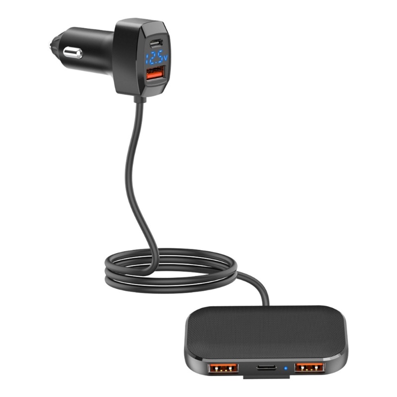 Charger Mobil USB zzz 5port 31W Super Cepat Fast Charging PD 30W QC3 0mobil USB Charger Dengan Kabel