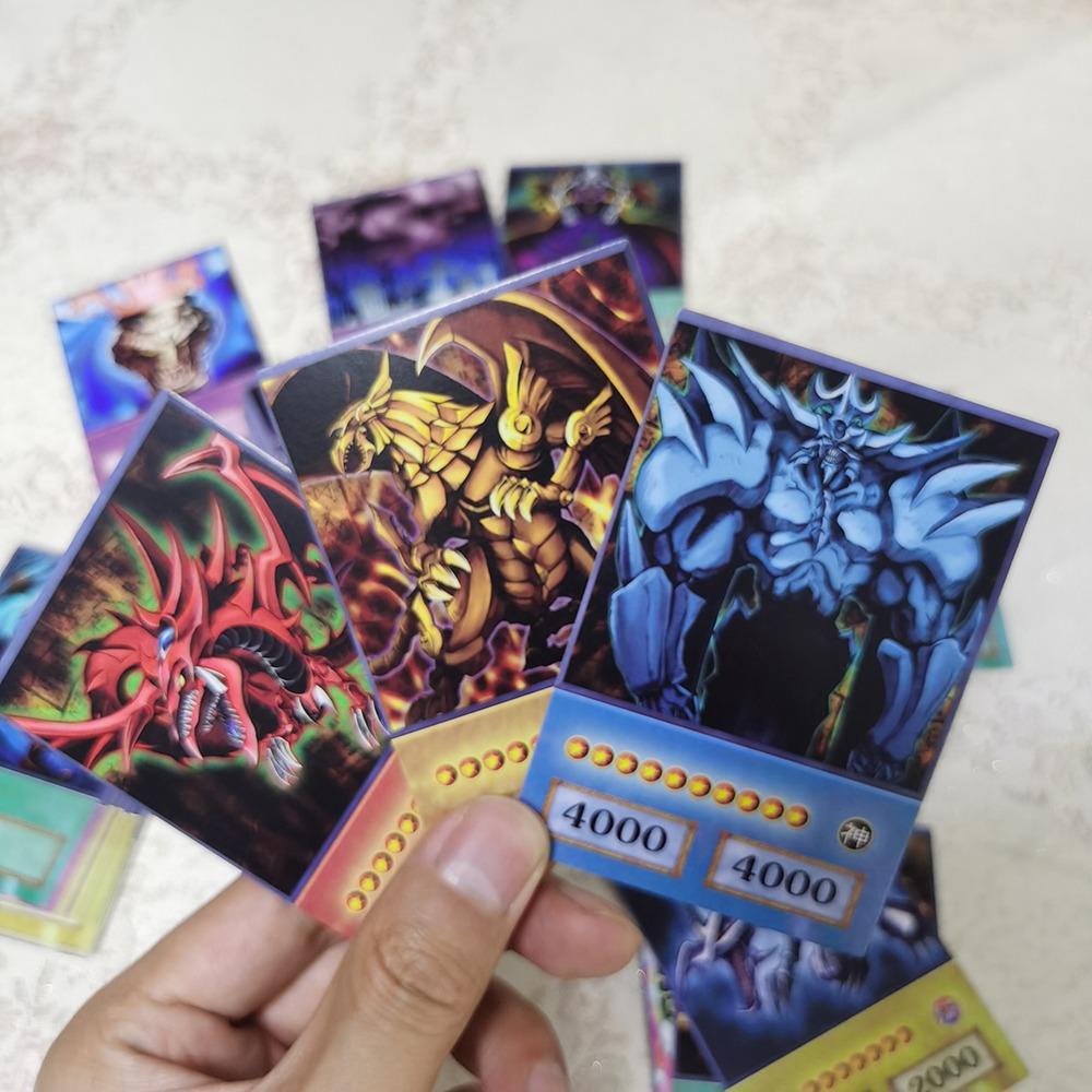 Mxbeauty Yugioh Card DIY Kartu Bermain Kartu Trading Mata Biru Dark Magician Character Card Exodia Obelisk Slifer Shiny Collection Ra Yugioh DM Yu Gi Oh Card