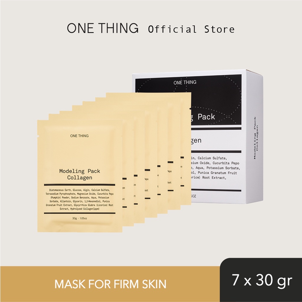 ONE THING Collagen Modeling pack 1 set (7pcs) | Masker Wajah Peel Off - Calming, Soothing, Mengencan