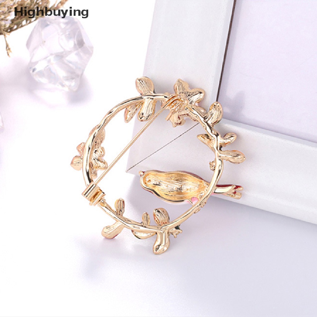 Hbid Fashion Hewan Burung Bros Enamel Bunga Kerah pin Dan Bros Gesper Glory