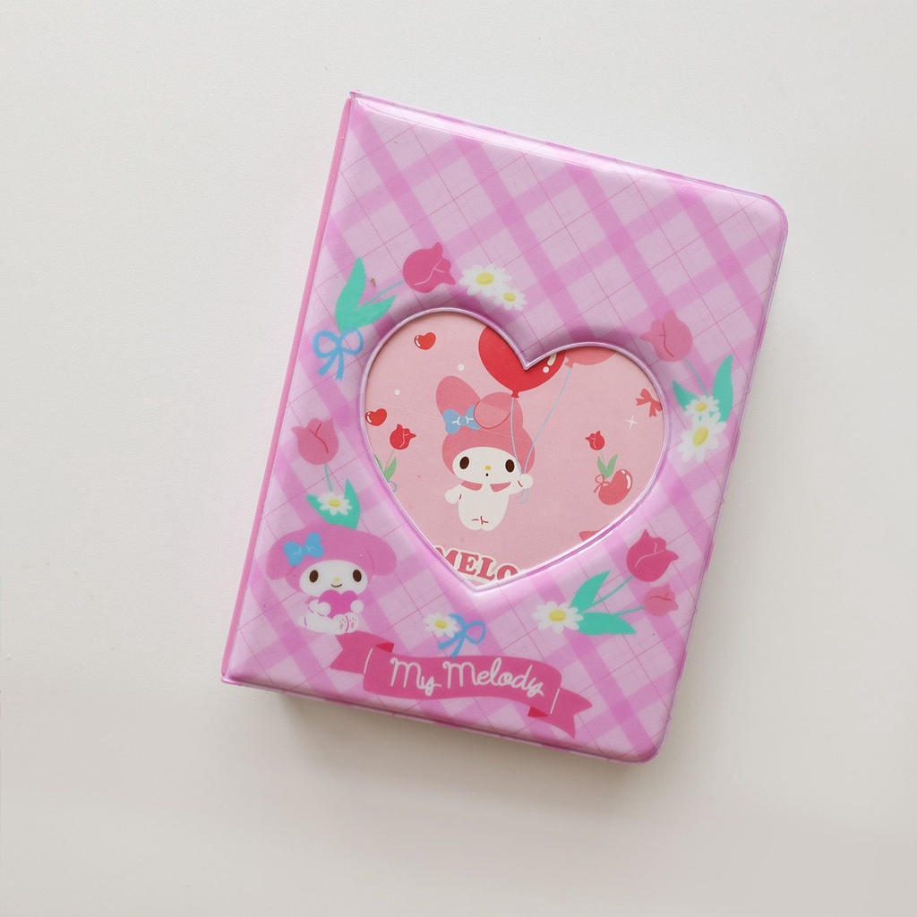 Galicici Sanrio Gaya Yang Sama Dua Istana Grid Series Card Book/Tiga Inci Polaroid Love Bean Album Buku Perlindungan Kartu Kecil