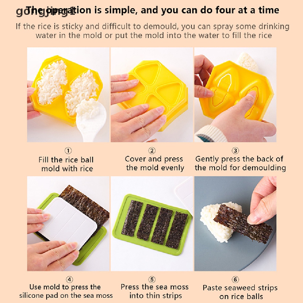 Ggg 1Set Cetakan Nasi Bola Bento Maker Alat Masak Sushi Rice Mold Gadget Dapur ID