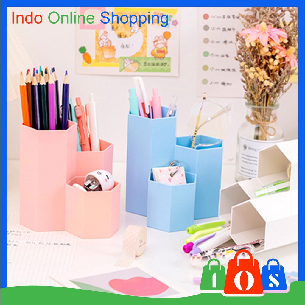 

IOS 931 Tempat Pensil 3 Slot 3 in 1 Kotak Pensil Organizer 3 Layer Import COD