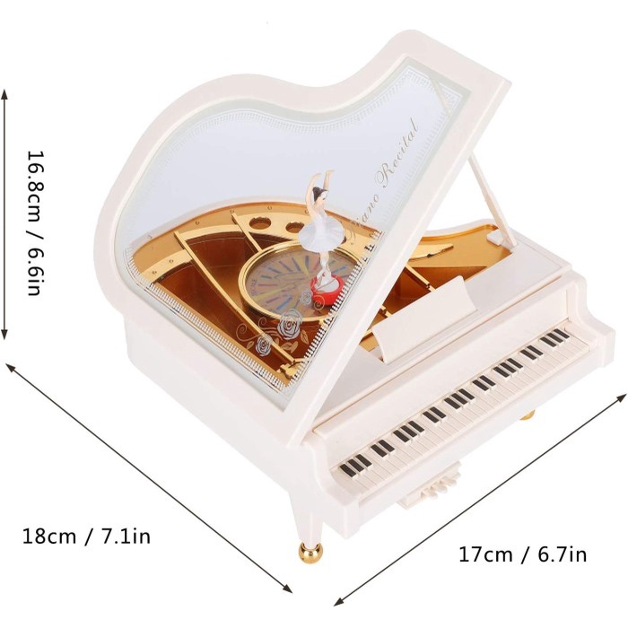 Pajangan Kotak Musik Music Box Piano Ballerina The Classical Piano