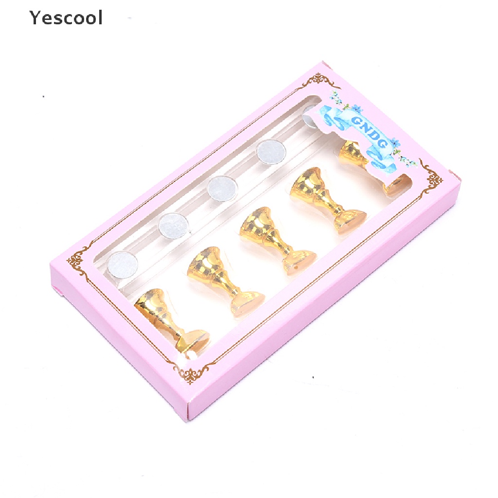 Yescool 1set Nail Holder Latihan Display Stand Akrilik Crystal Rak Pajangan ID