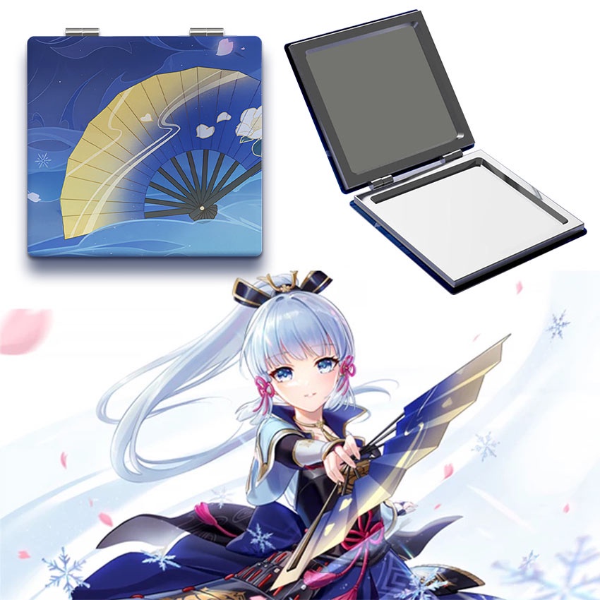 Cermin Lipat Mini Genshin Impact Kaca Kecil Mini Genshin Cermin Lipat Model Buku Cermin Make Up