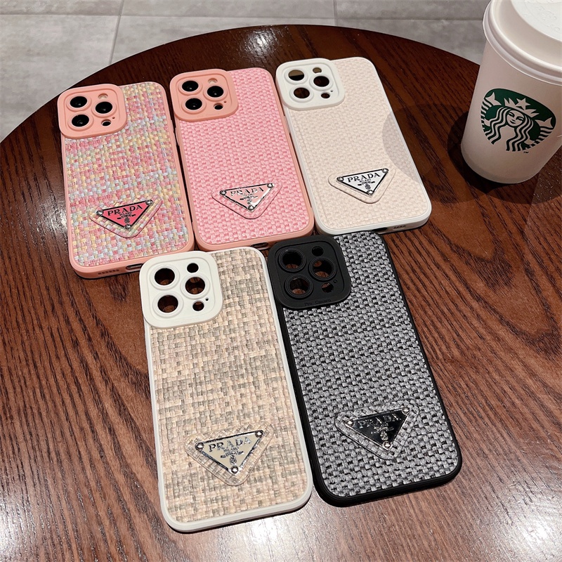 IPHONE Casing Hp Motif Kotak-Kotak Warna Kulit 3D Iphone11 12 13 14 Pro MAX Plus X XS MAX XR 7 8 Plus Case Cover