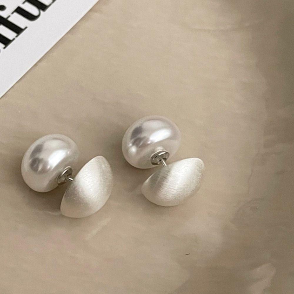 Mxbeauty Wanita Anting Mutiara Temperamen Retro Emas Mini Bulat Manis Gaya Korea Ear Stud