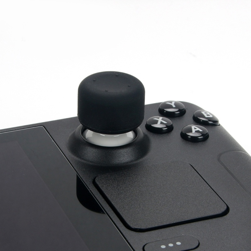 Cre 8PCS Joystick Analog Silikon Non-slip Thumbstick Thumb Grip Caps Case- Untuk Kontroller Dek Uap, Hitam