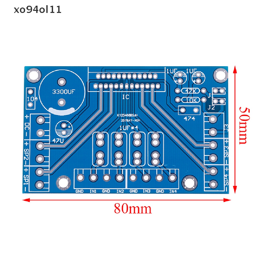 Xo Power Amplifier TDA7388 four channel 4x41W audio DC 12V BTL PC Mobil AMP PCB OL