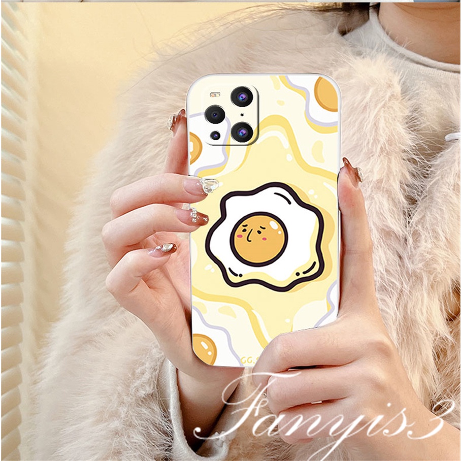 Casing Infinix Note 12 10Pro Hot 20 12 11 10 Play Hot 20 20s 12 12i 20i 11 2022 Smart 6 5 2020 Fun Poached Egg Phone Case Silicon Soft Sarung Pelindung