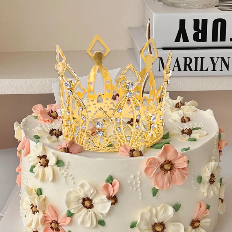 [Unggulan] Kreatif Mini Mahkota Kue Topper Logam Mutiara Berlian Imitasi Anak Tiara Pernikahan Ulang Tahun Pesta Dekorasi Kue Cake Baking Aksesoris