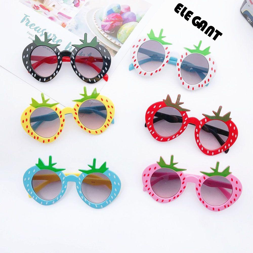 [Elegan] Strawberry Sunglasses Irregular Personality Girl Boy Beach Protection Glasses Eyewear Anak Kacamata