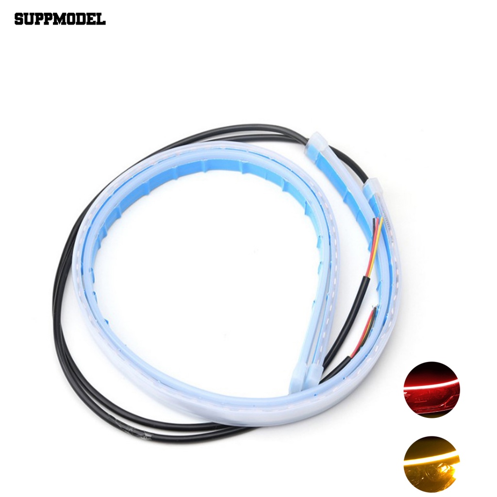 Suppmodel 2Pcs Strip Lampu Mobil Fleksibel Untuk Kendaraan Auto DRL Car LED Running Lights Waterproof