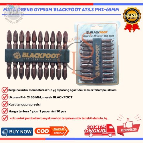 MATA OBENG GYPSUM BLACKFOOT PH 2 X 65 MM OKINI PLUS MAGNET ANGIN KEMBANG PLUS