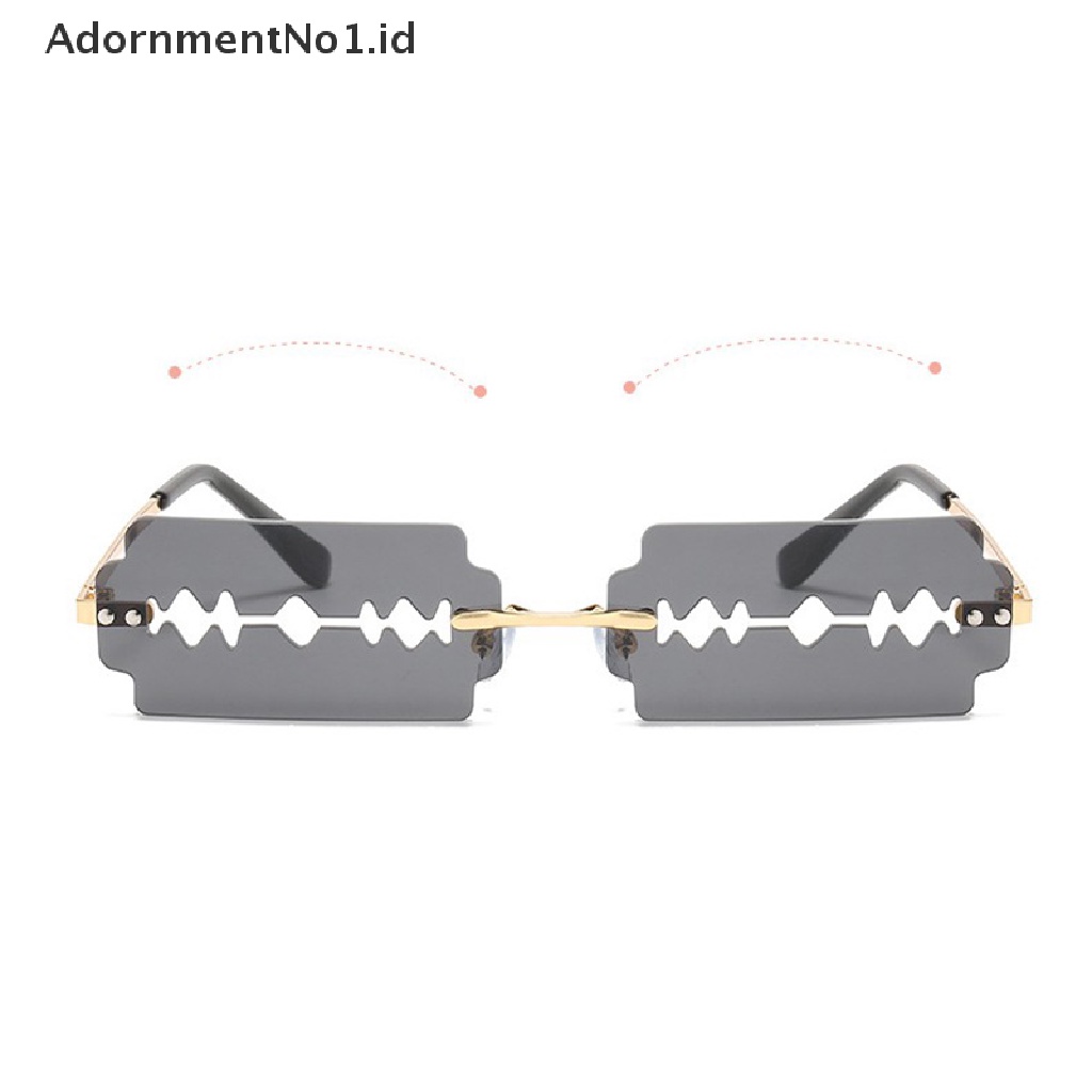 [AdornmentNo1] Fashion Rimless Woman Sunglasses Vintage Unik Frameless Steampunk Eyeglasses [ID]