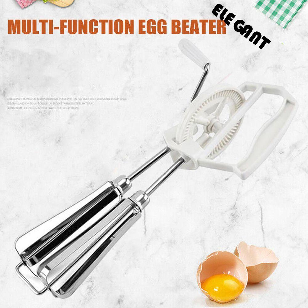 [Elegan] Pengocok Telur Blender Genggam Manual Dapur Stainless Steel Nyaman