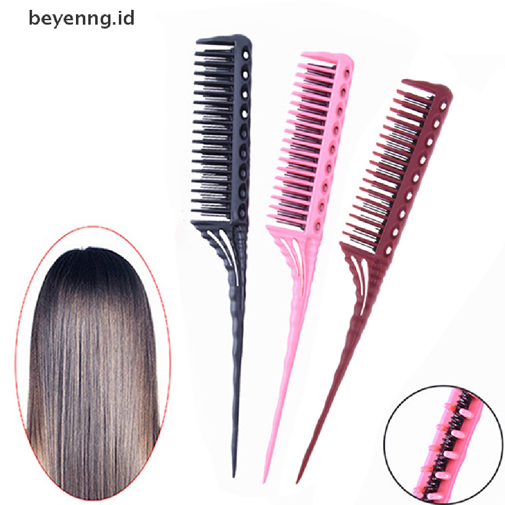 Beyen 1Pc 3-baris Gigi Sisir Menggoda Sisir Tikus Ekor Sisir Styling Rambut Hairdressing Comb Brush ID