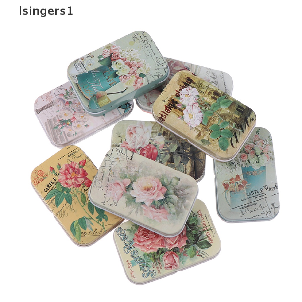 [lsingers1] Vintage flowers box Sealed jar packing Kotak Perhiasan candy box Untuk Butik Pesta