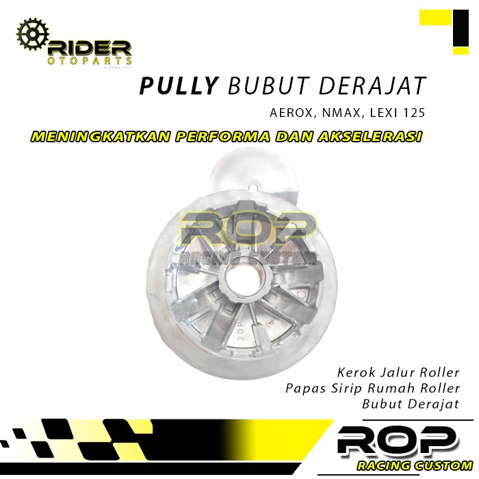 Upgrade Rumah Roller Racing Set Pully Nmax 155 Aerox 155 Lexi 125 Bubut Derajat