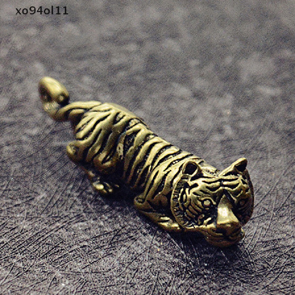 Xo Ornamen Patung Hewan Kuningan Shio Macan Ornamen Meja OL