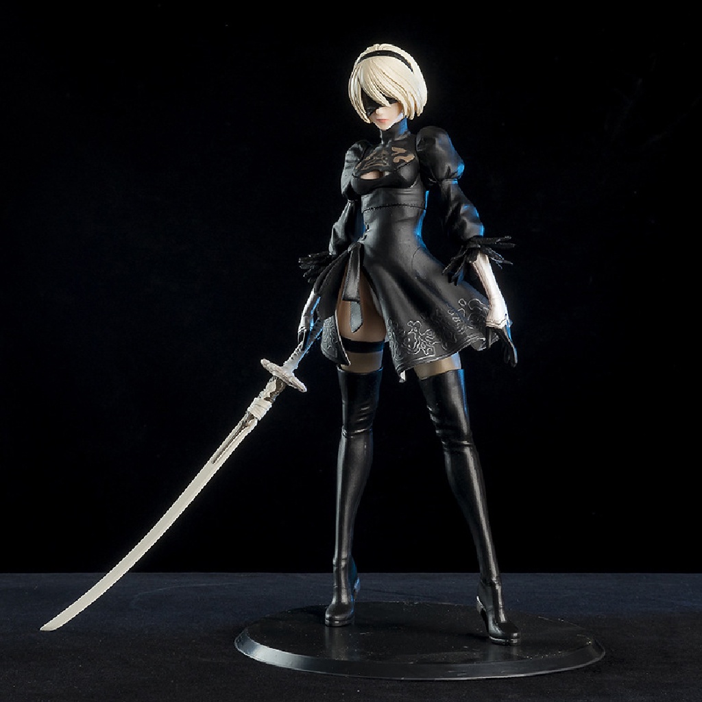 Xo NieR Automata 2B Model Action Figurine Collectible Tokoh Anime Figurine Patung Koleksi Boneka Dekorasi Hadiah Mainan OL