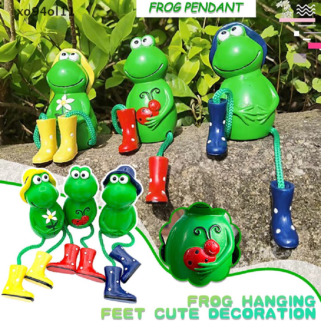 Patung Kodok Koleksi XO Sitg Menjuntai Kaki Berkebun Sitg Frog Statue OL