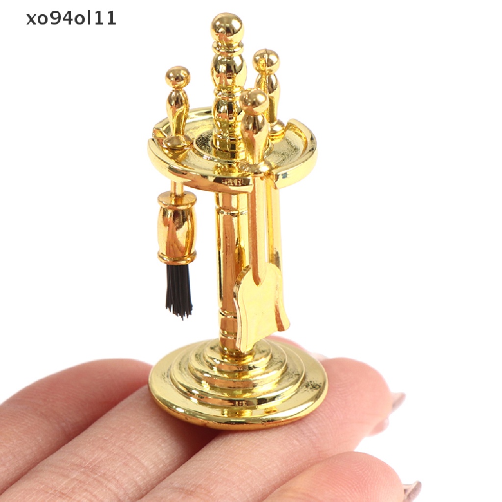 Xo 4Pcs Holder Display Alat Pembersih Miniatur Bahan Alloy Untuk Dekorasi Rumah Boneka1Per12 OL