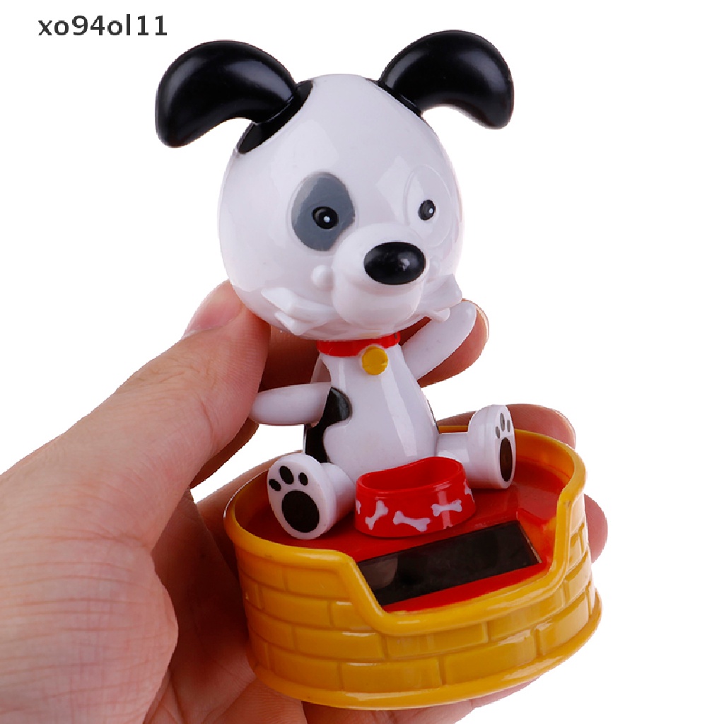 Xo Auto magic solar powered dancing dogs swinging bobble Mainan Hadiah Mobil Dekorasi OL