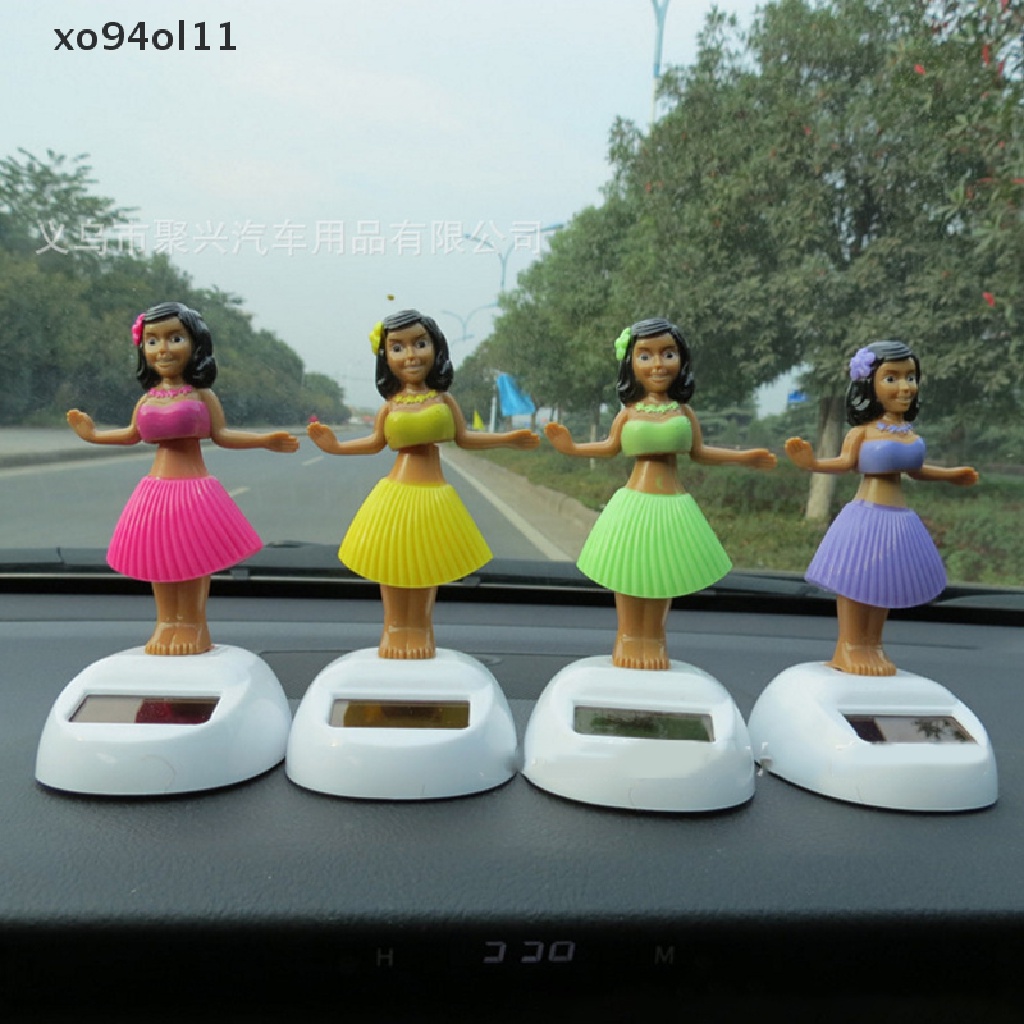 Xo Ornamen Mobil Tenaga Surya Menari Berayun Mainan Gadis Dashboard Decor Aksesoris Mobil OL