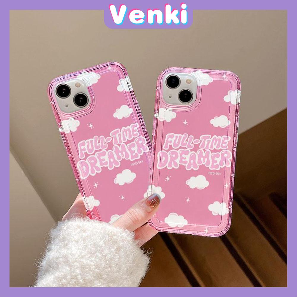 Case For iPhone 14 Pro Max Soft TPU Jelly Airbag Case Cute Pink Clouds  Camera Protection Shockproof For iPhone 14 13 12 11 Plus Pro Max 7 Plus X XR