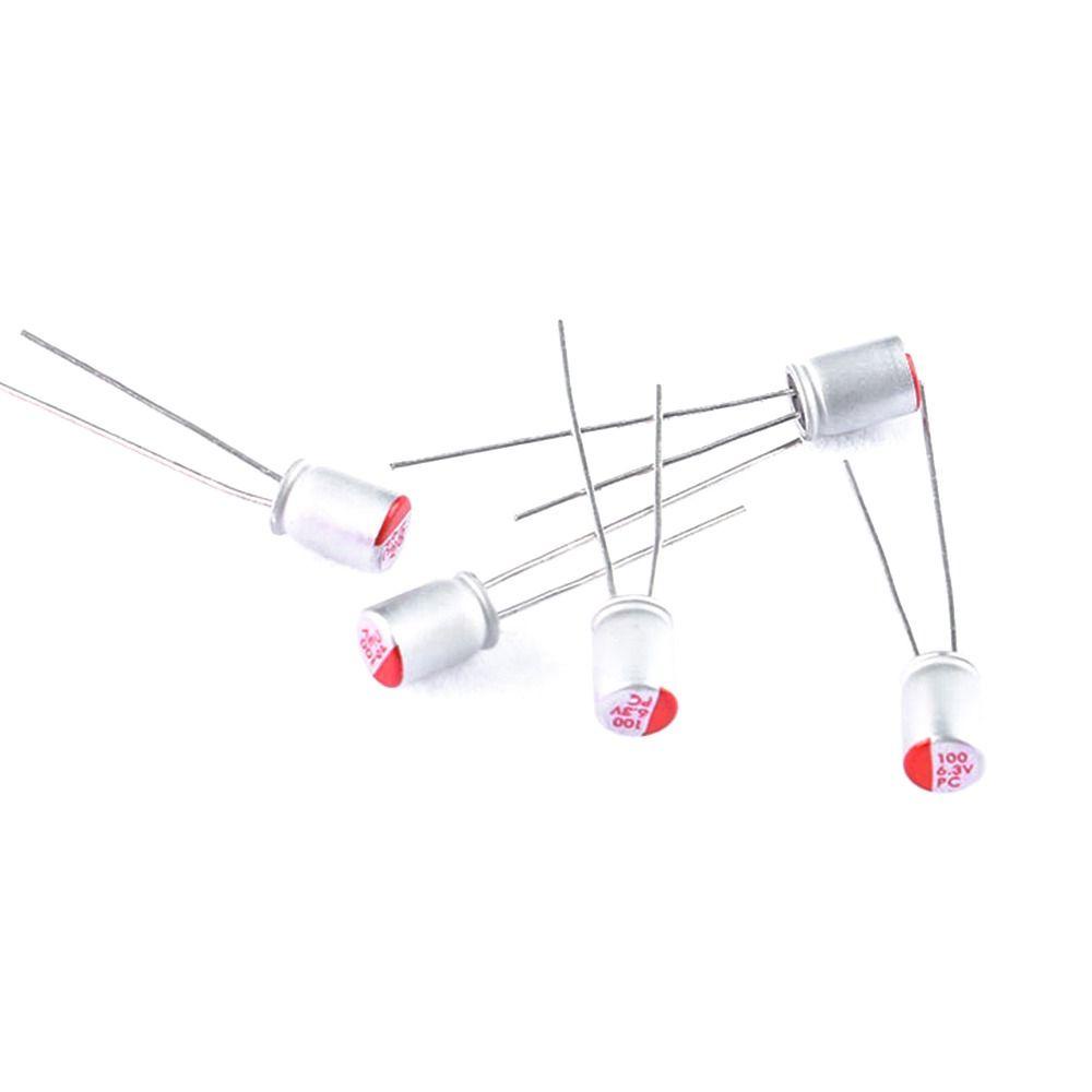Populer 30pcs Kapasitor Elektrolit Padat 1000UF 1500UF 2200UF 3300UF Rendah ESR Impedansi 100UF 220UF 330UF 470UF 680UF 6.3V Untuk 450V