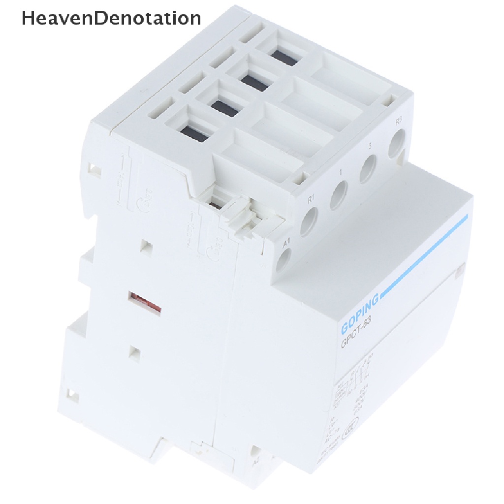 [HeavenDenotation] 4p 63A 2NC 2NO 220V 400V~50/60HZ Din rail Kontaktor ac Rumah Tangga  Hdv