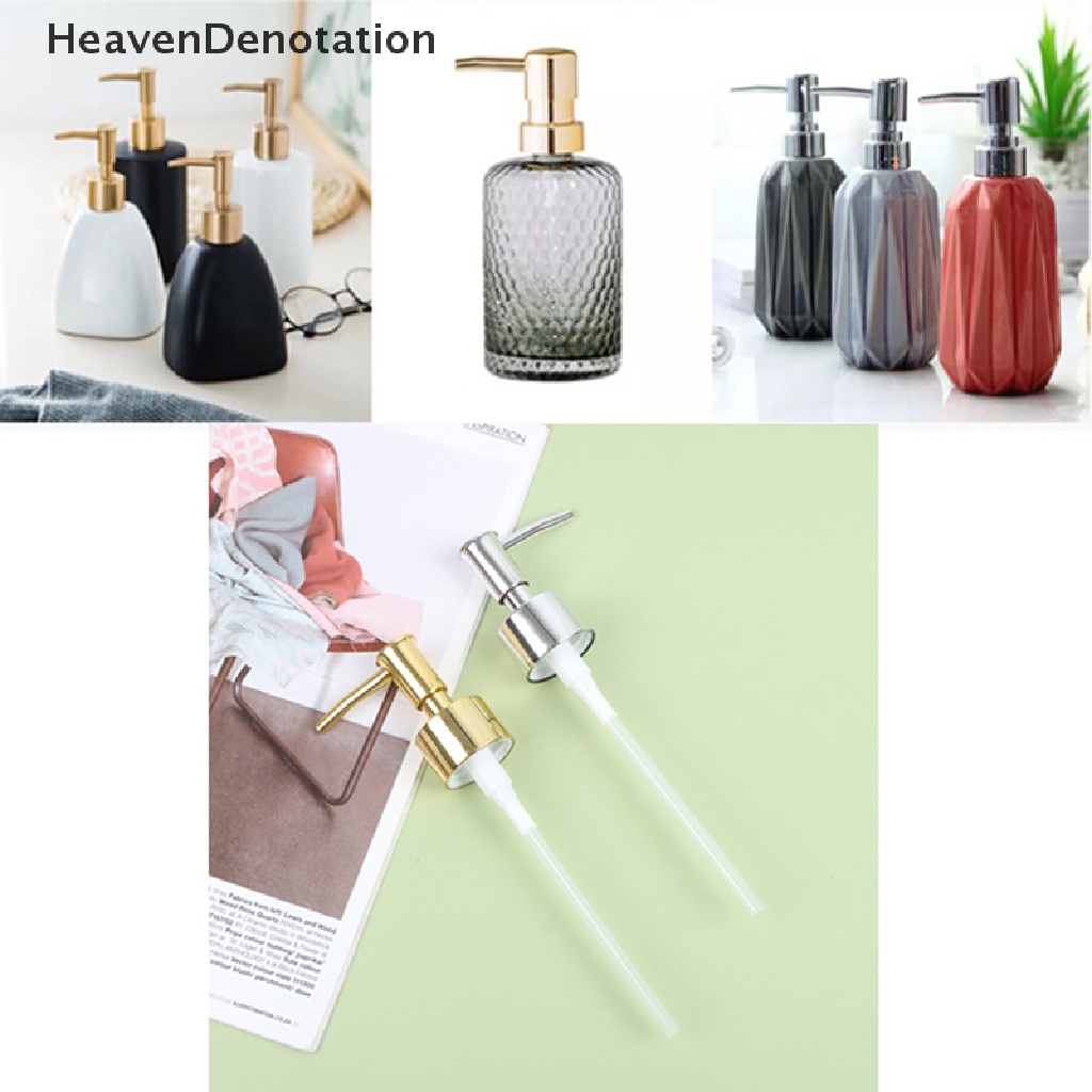 [HeavenDenotation] Metal DIY Soap Pump Liquid Lotion Dispenser Kepala Pengganti 28benang Tutup Pompa HDV