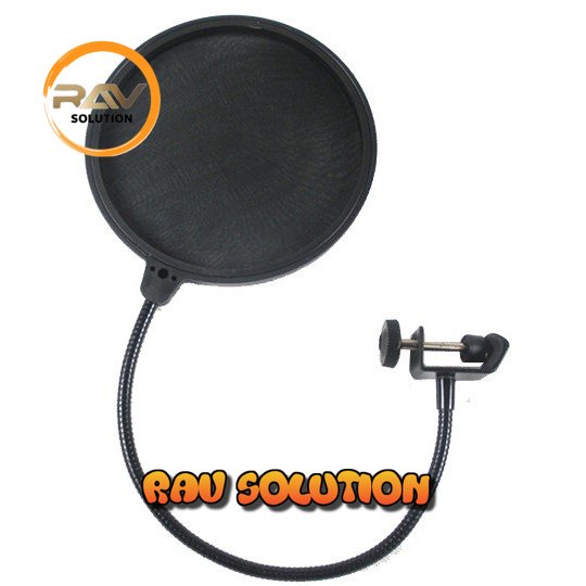 Pop Filter Mikrofon Dual Layer Windscreen - SET A RAV SOLUTION