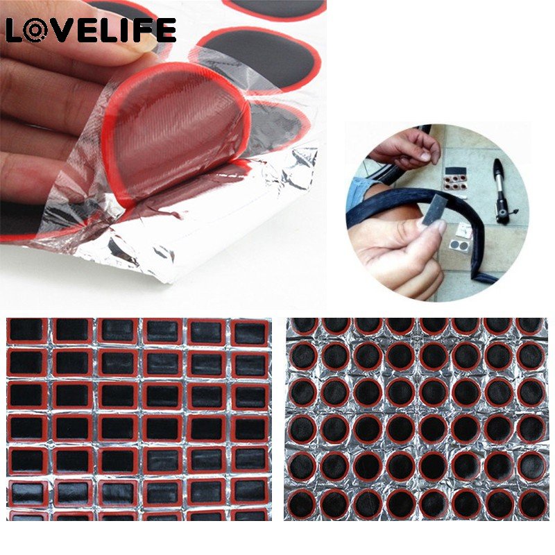 Hot Sale/48Pcs/lot Patch Ban Sepeda MTB/Tusukan Pemeliharaan Tambal Ban/Karet Bersepeda Motor Sepeda Patch Kit Repairing Tools