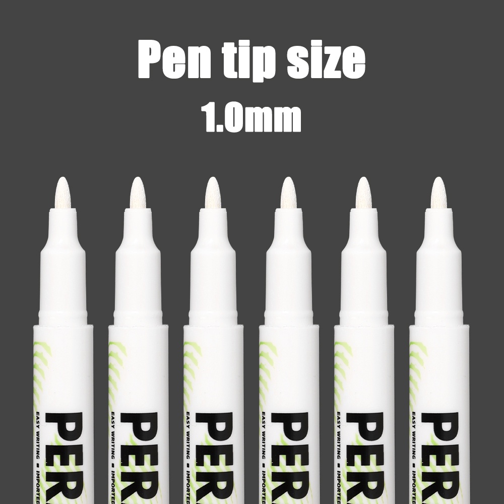 [Harga Grosir] [Unggulan] 1.0mm Putih Spidol Menandai Gel Pen Cepat Kering Tahan Air Alat Lukis Permanen DIY Graffiti Sketsa Penanda Ban Tapak Berminyak Pen