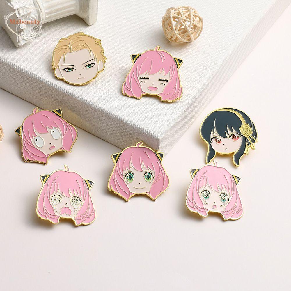 Mxbeauty SPY X Keluarga Kerah Pin Aksesoris Cosplay Jaket Pin Kartun Dekorasi Lencana Lencana Pin Anime Badge