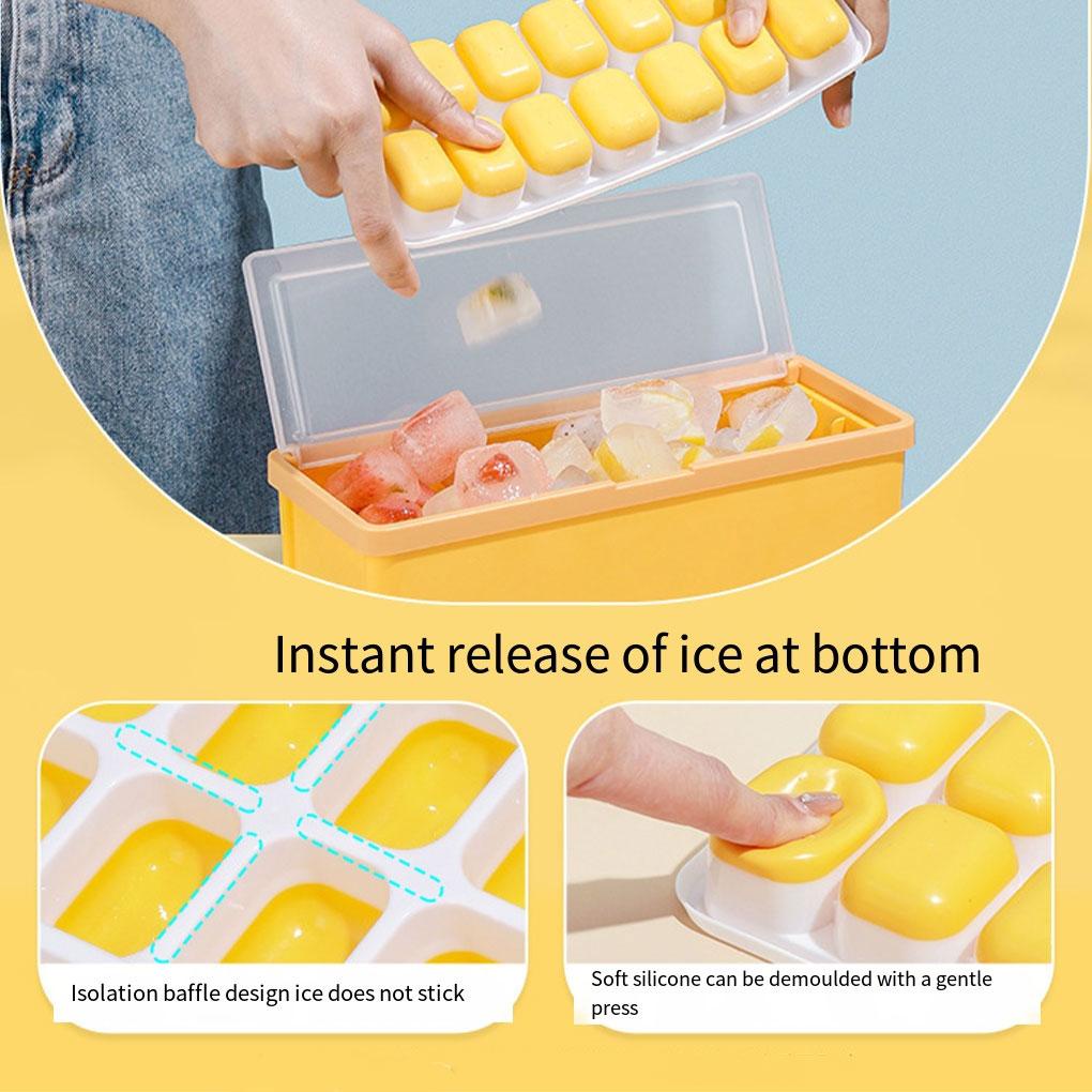 Cetakan Es Batu PP Silikon Pengganti Tidak Bau Non-stick Bar Club Restoran Pesta Ice Block Ice-cream Tray Mould