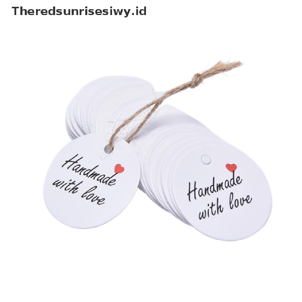 # Kado Mom &amp; PAPA DIY # 100pcs Tag Ucapan Terima Kasih Kertas Handmade Gift Craft Labels Sovenir Pesta Pernikahan~